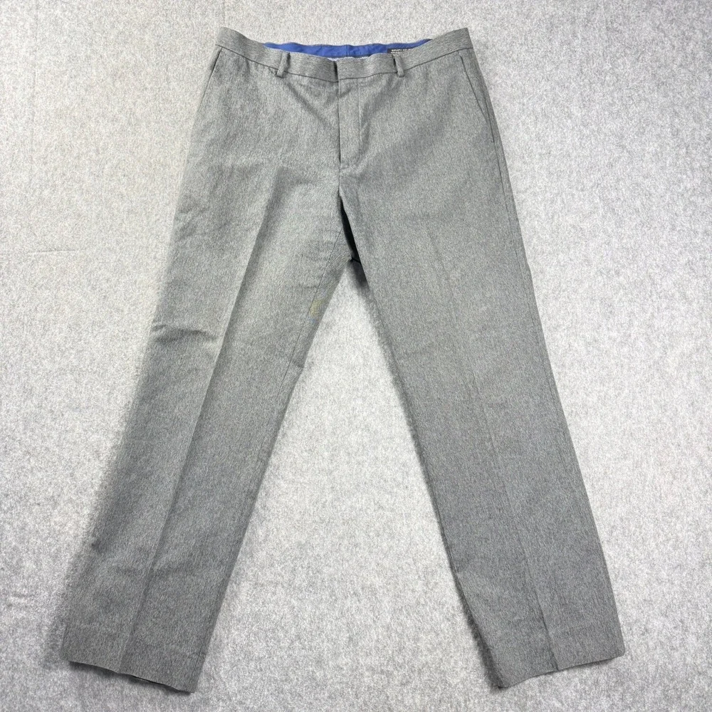 Banana Republic Dress Pants Mens 36x31 Gray Heather Tailored Slim Fit‎ Non Iron